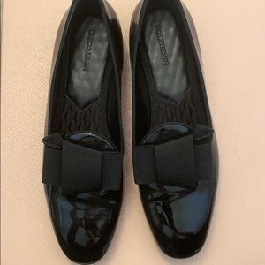 Giorgio Armani Smoking slipper shoe black leather